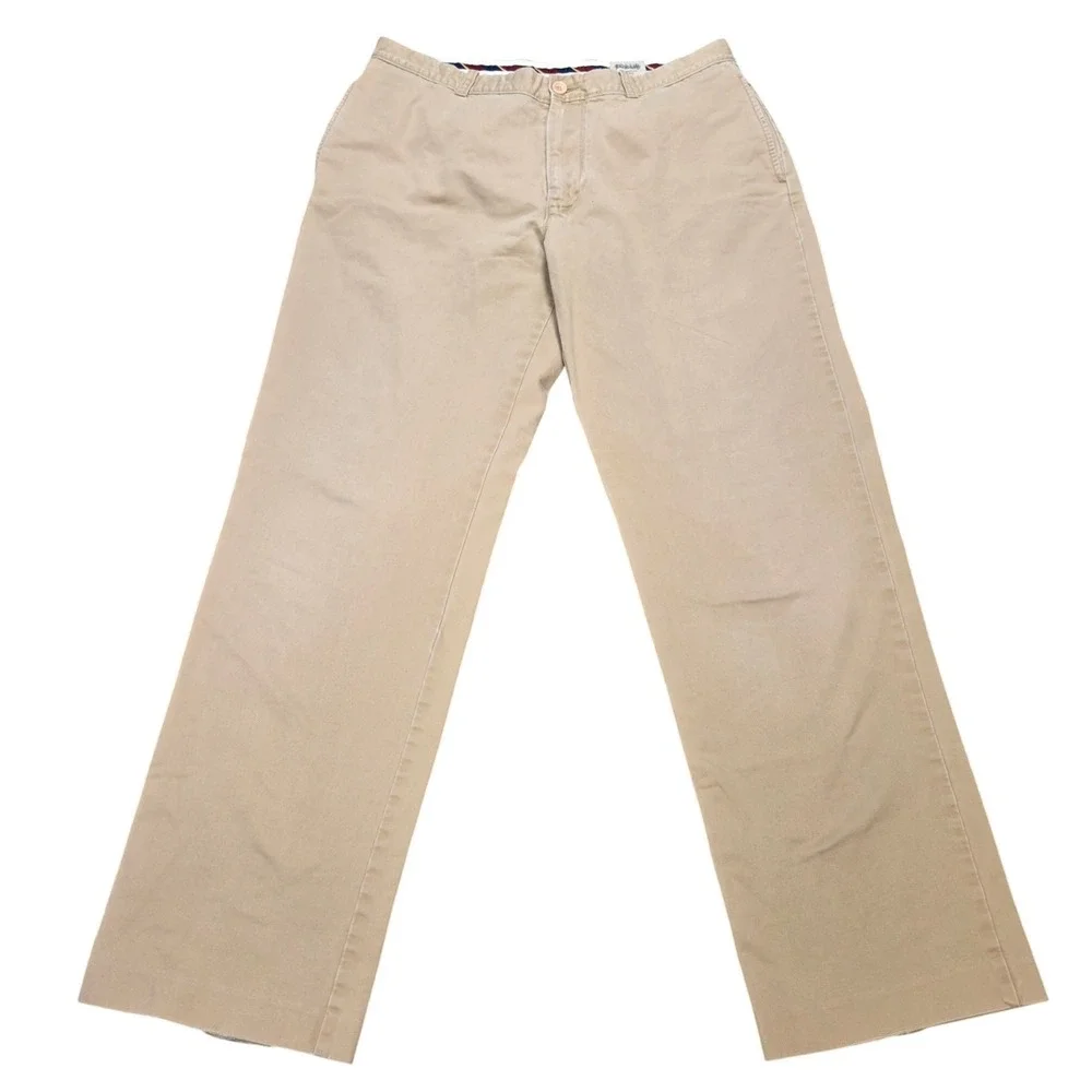 J. Crew Essential Chino Pants Men's Size 35W Regular Khaki Tan 100% Cotton